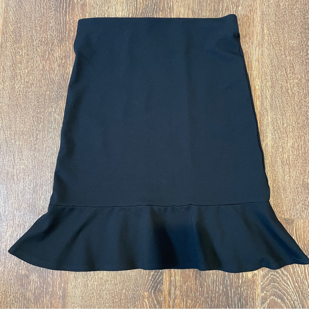 Studio Stretch Cottom Flutter Pencil Skirt
